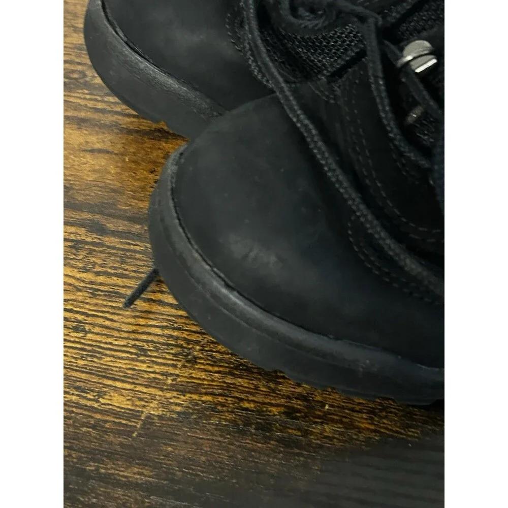 Timberland Kids Field Boots In Black Nubuck Leather Size 1.5 M Youth